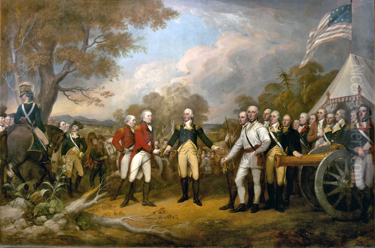 Surrender of General Burgoyne Oil Painting by John Trumbull