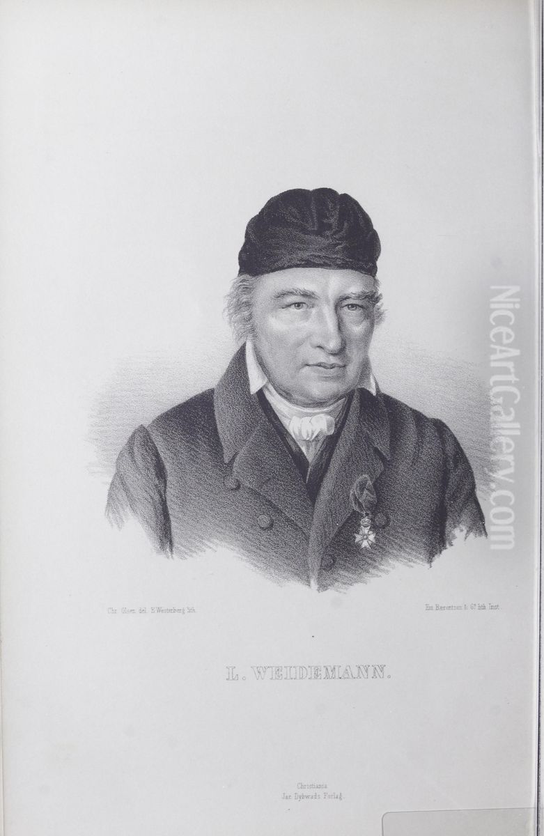 Lauritz Weidemann Oil Painting by Christian Olsen