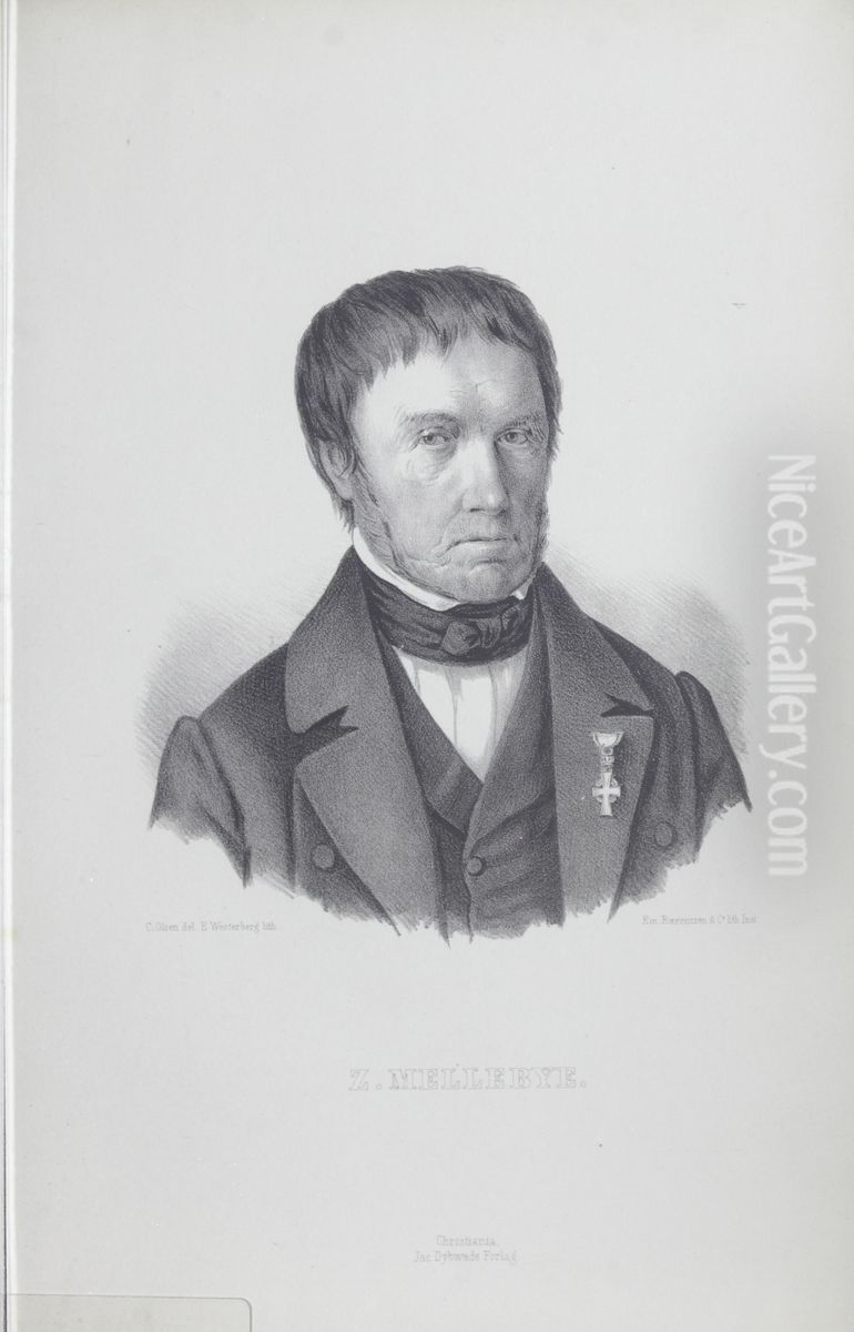 Zacharias Mellebye Oil Painting by Christian Olsen