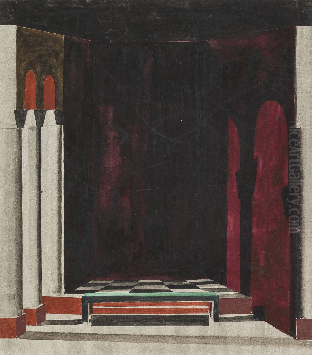 Dekorationsskiss av Isaac Grunewald - Fiesco Oil Painting by Isaac Grunewald
