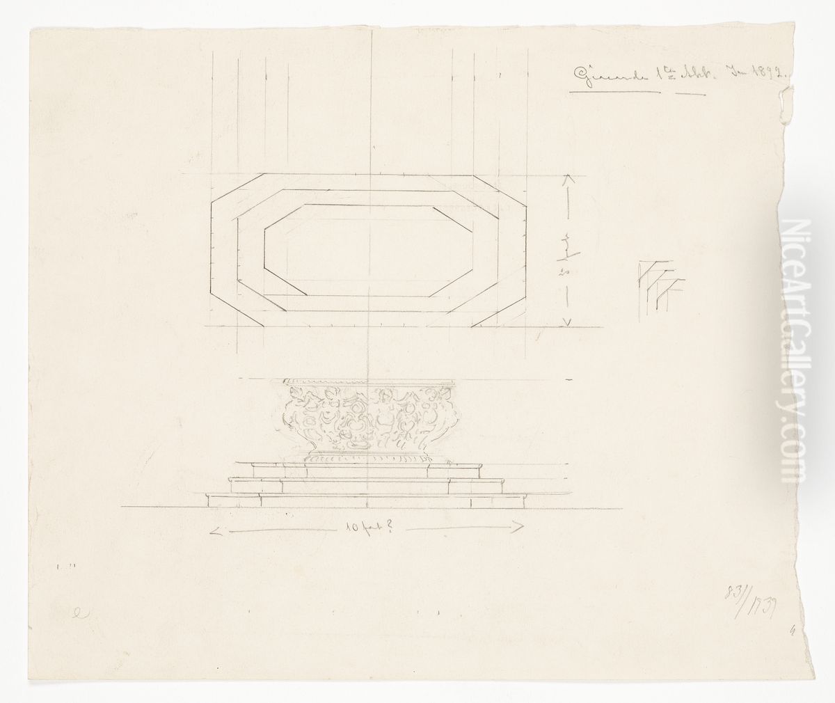 Scenografiskiss av Christian Jansson Oil Painting by Johan Christian Jansson