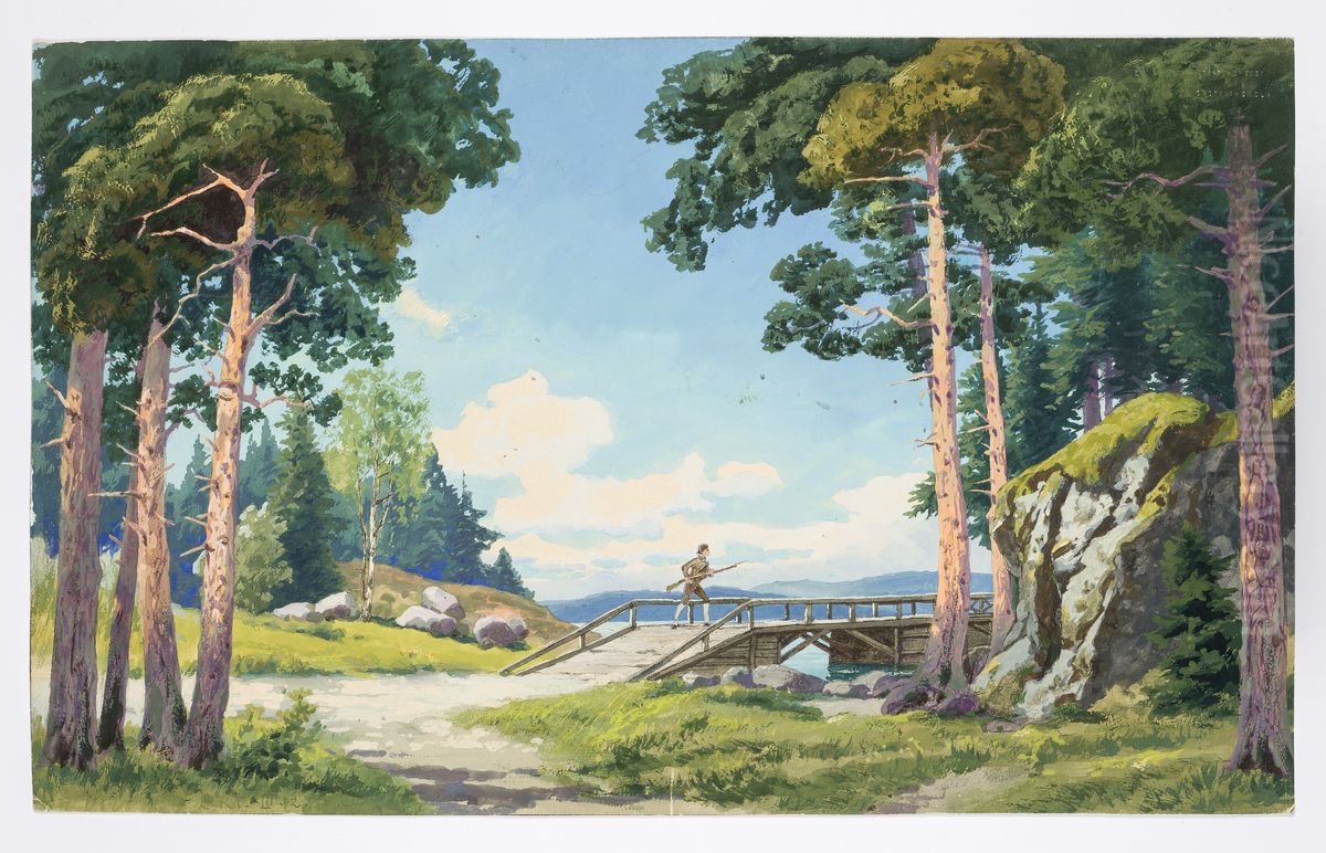 Dekorationsskiss av Carl Grabow Oil Painting by Carl Grabow