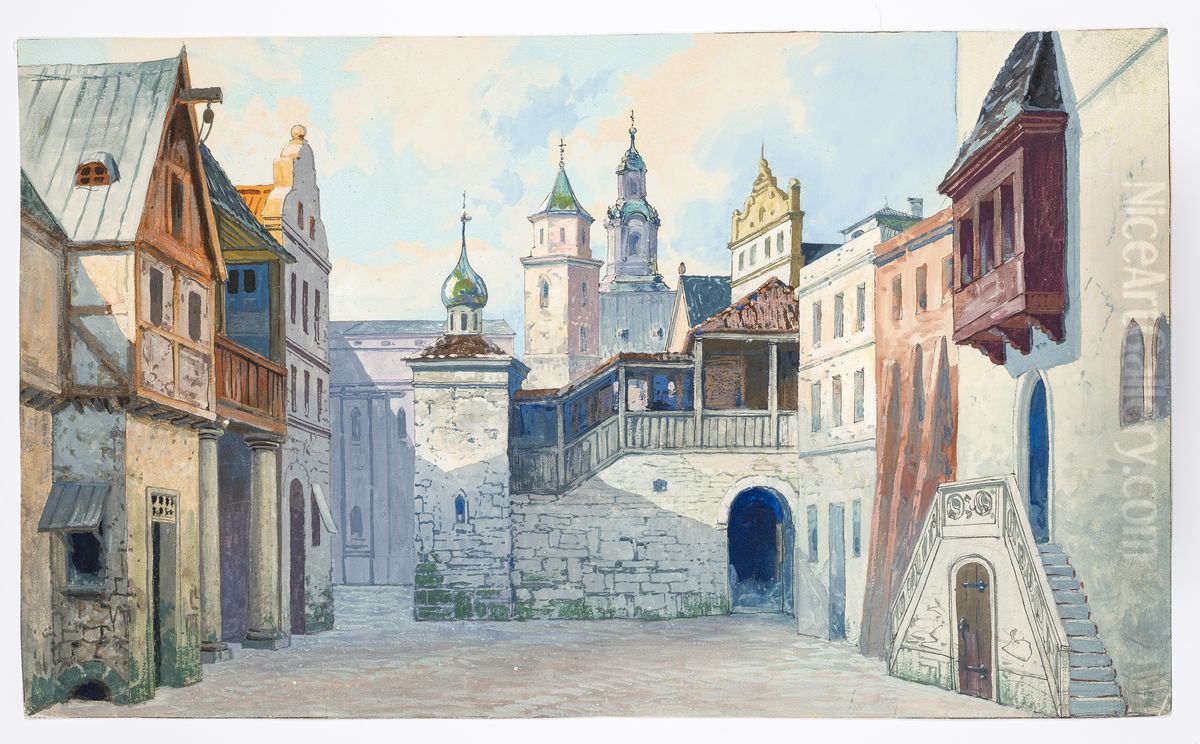 Dekorationsskiss av Carl Grabow Oil Painting by Carl Grabow