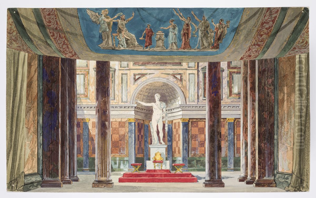 Dekorationsskiss av Carl Grabow Oil Painting by Carl Grabow