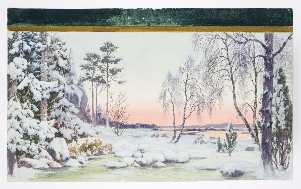 Dekorationsskiss av Carl Grabow Oil Painting by Carl Grabow