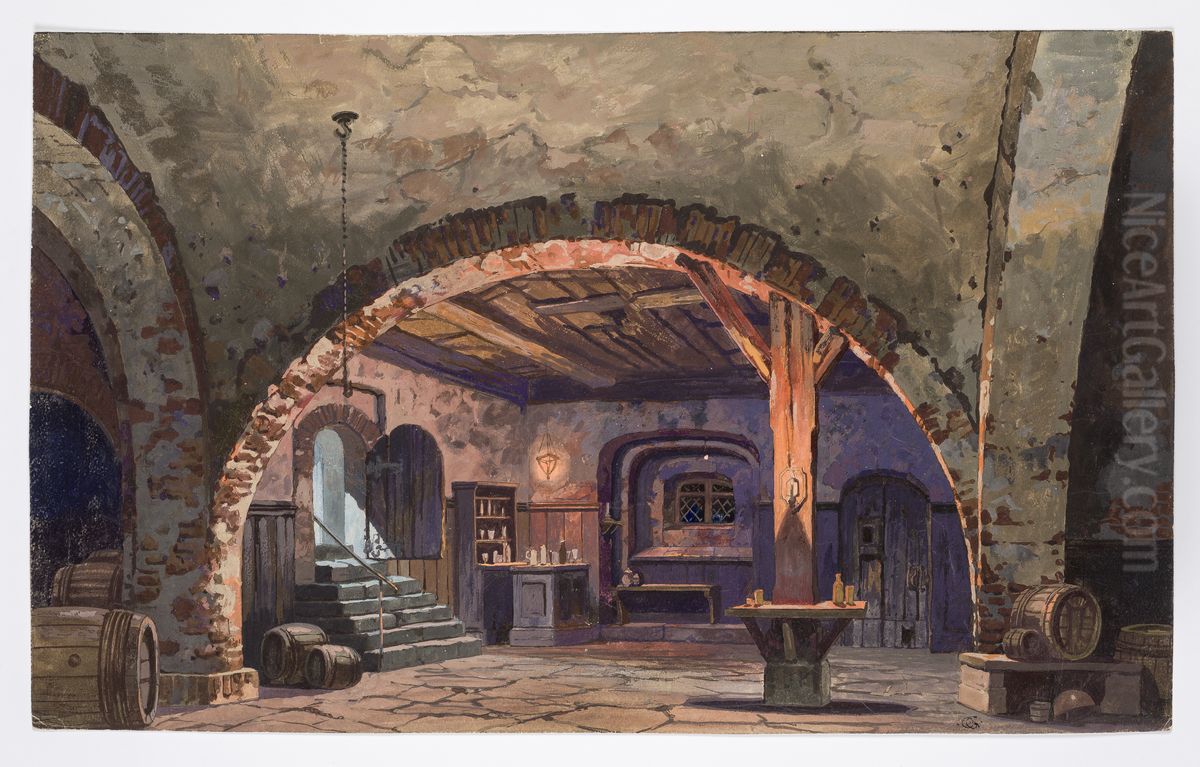 Dekorationsskiss av Carl Grabow Oil Painting by Carl Grabow