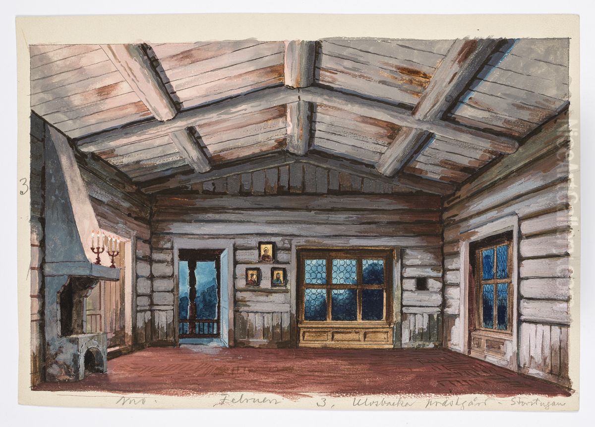 Dekorationsskiss av Carl Grabow Oil Painting by Carl Grabow