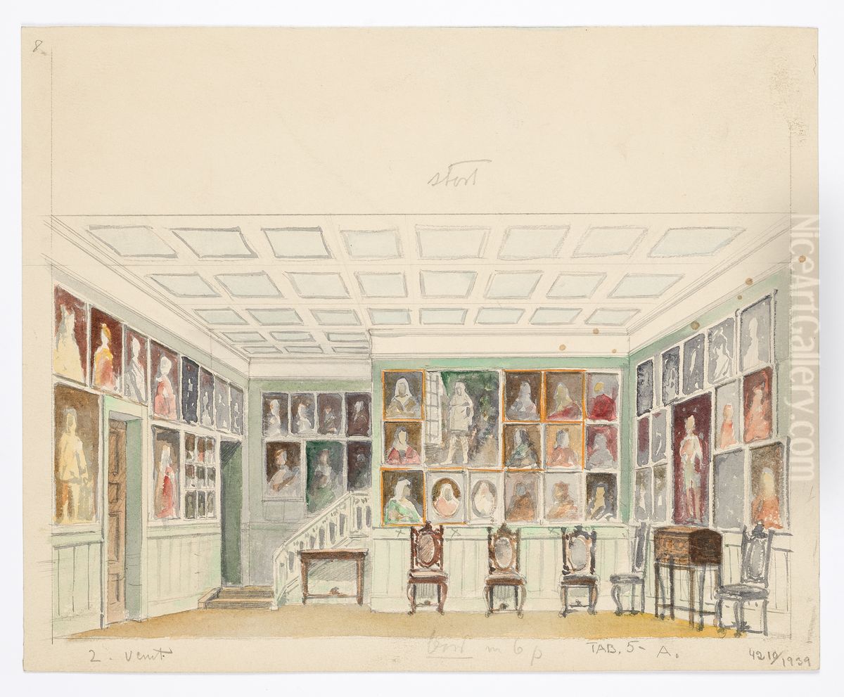 Dekorationsskiss av Carl Grabow Oil Painting by Carl Grabow