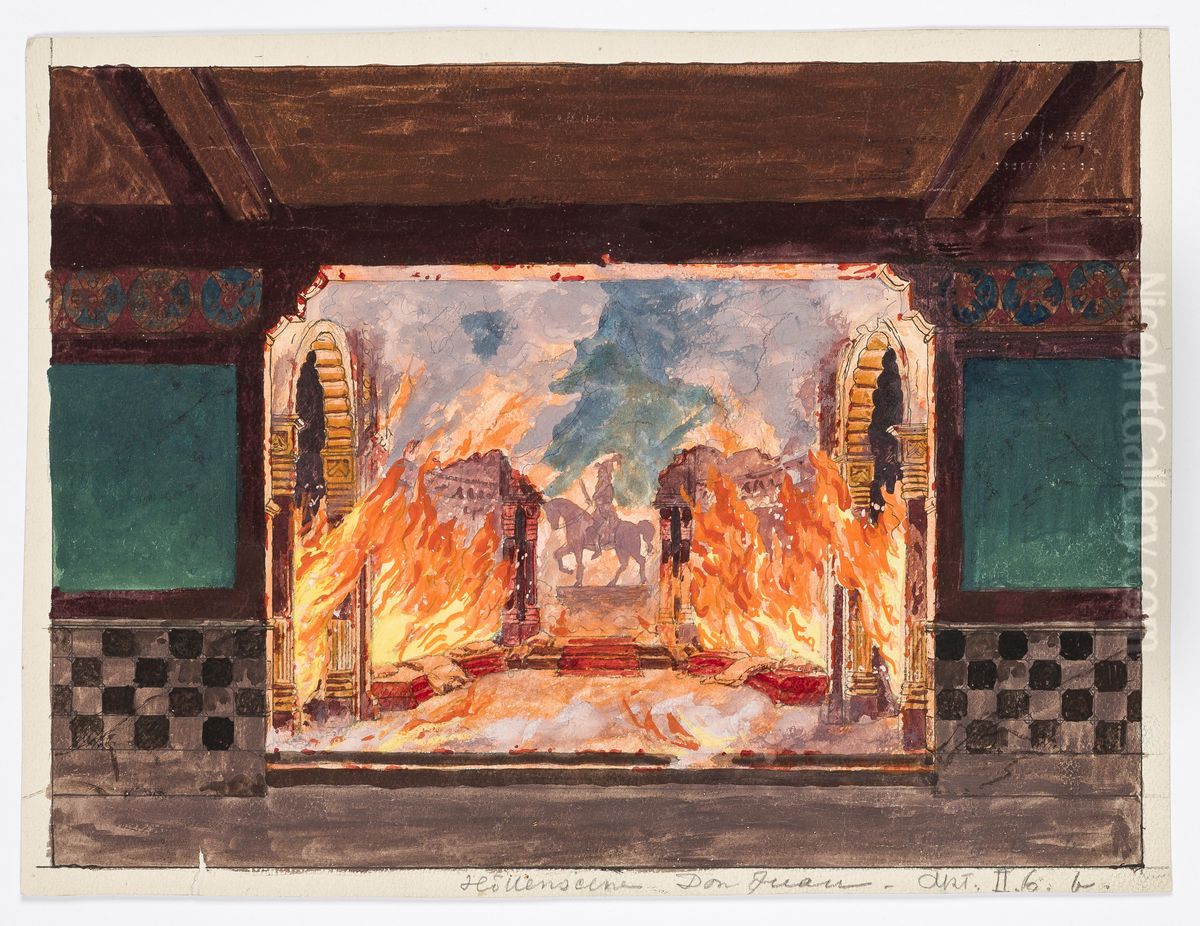 Dekorationsskiss av Carl Grabow Oil Painting by Carl Grabow