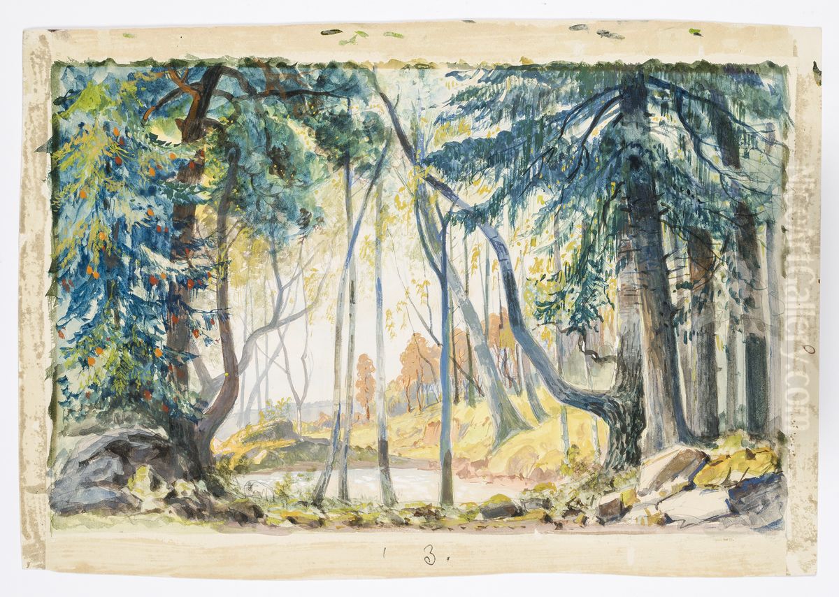 Dekorationsskiss av Carl Grabow Oil Painting by Carl Grabow