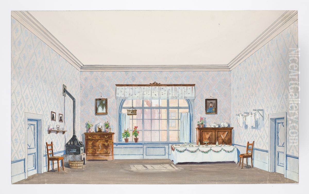Dekorationsskiss av Carl Grabow Oil Painting by Carl Grabow