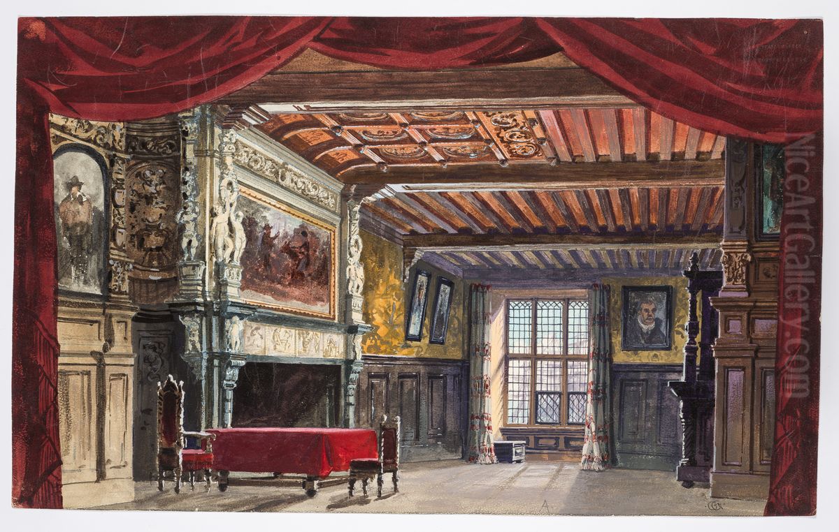 Dekorationsskiss av Carl Grabow Oil Painting by Carl Grabow