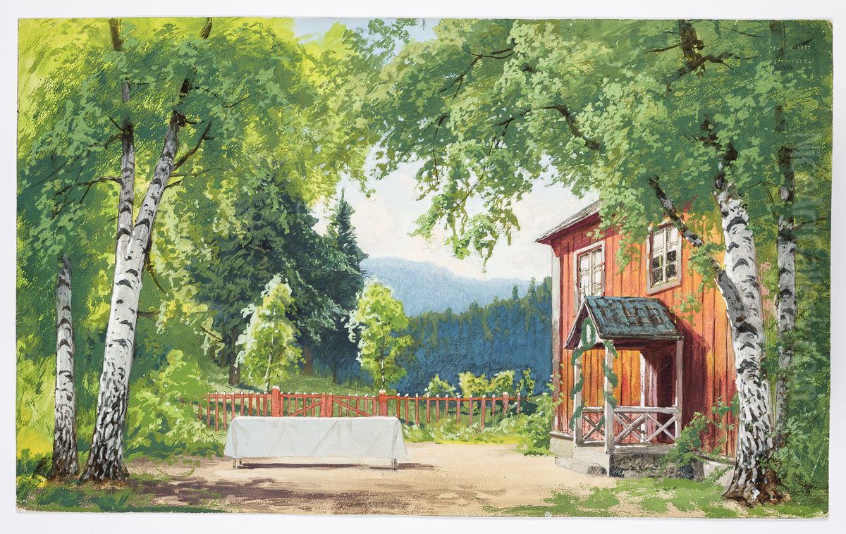 Dekorationsskiss av Carl Grabow Oil Painting by Carl Grabow