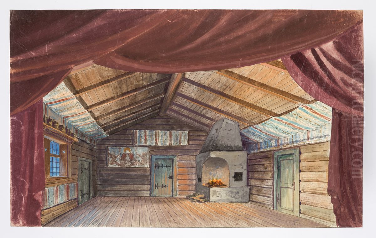 Dekorationsskiss av Carl Grabow Oil Painting by Carl Grabow