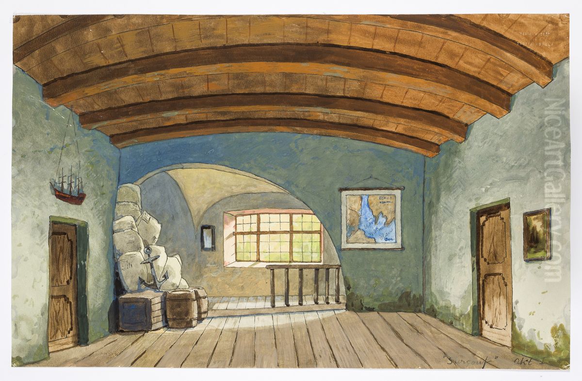 Dekorationsskiss av Carl Grabow Oil Painting by Carl Grabow
