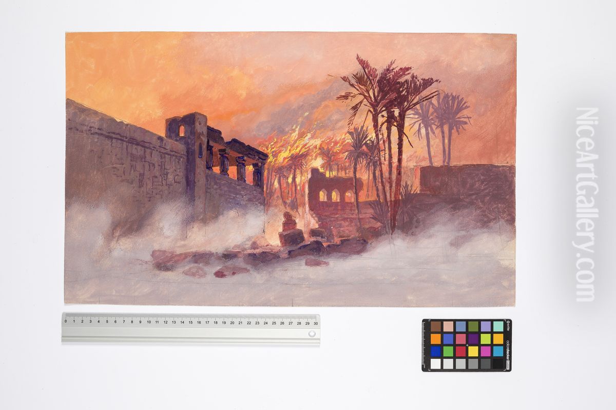 Dekorationsskiss av Carl Grabow Oil Painting by Carl Grabow
