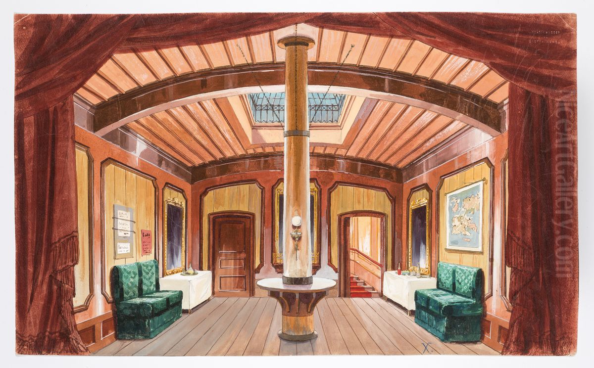 Dekorationsskiss av Carl Grabow Oil Painting by Carl Grabow