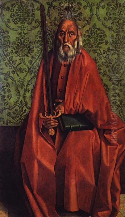 Saint Paul Oil Painting by Nuno Goncalves