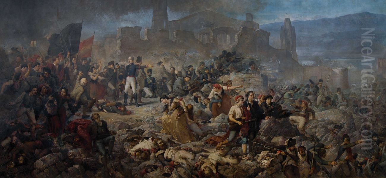 The Great Day of Girona Oil Painting by Ramon Marti Alsina