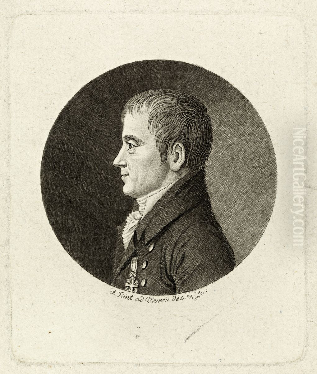 Portrait (physionotrace) of Jacob Aall (1773-1844), ca 1810 Oil Painting by Andreas Flint