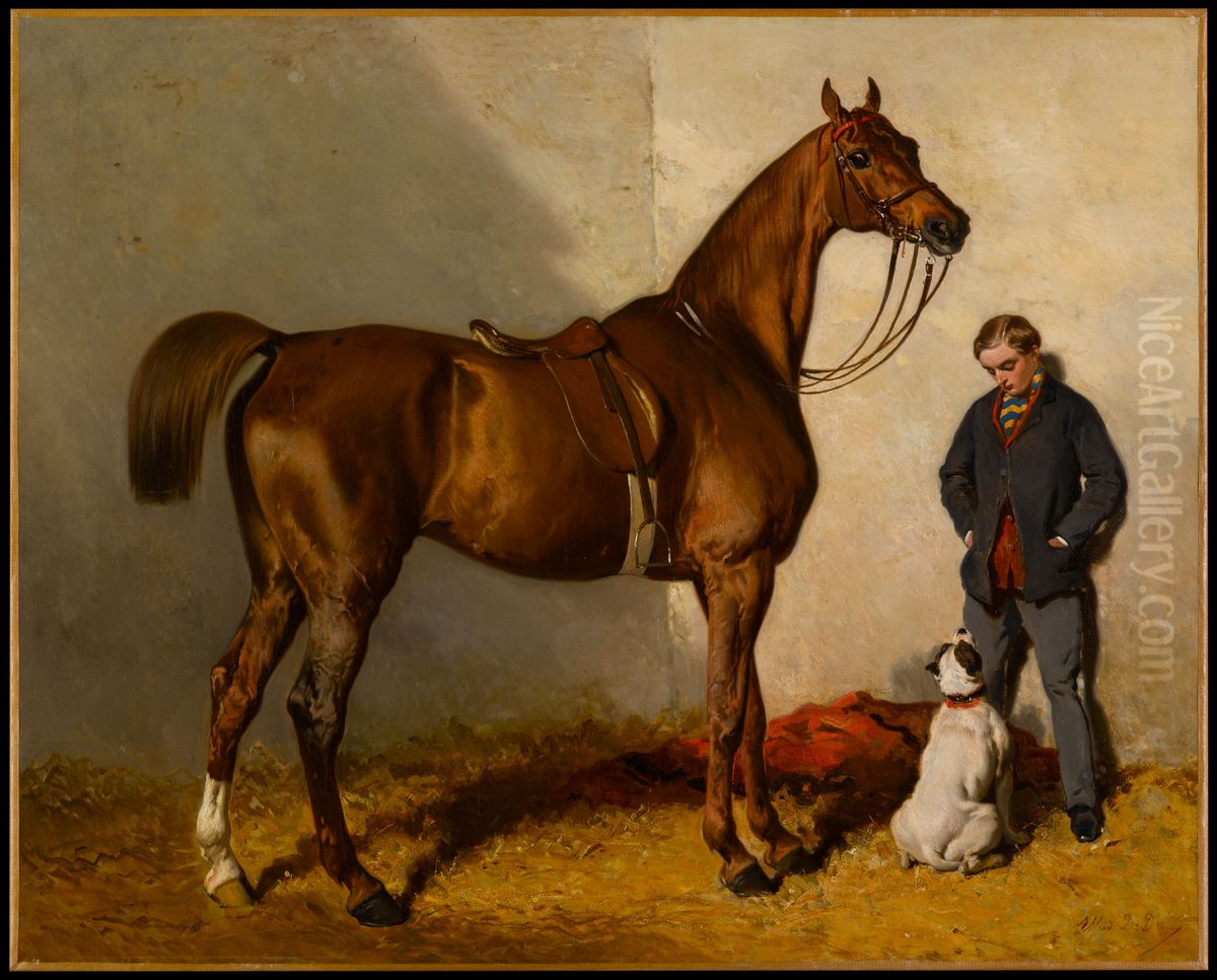 Atalanta et son lad Oil Painting by Alfred De Dreux