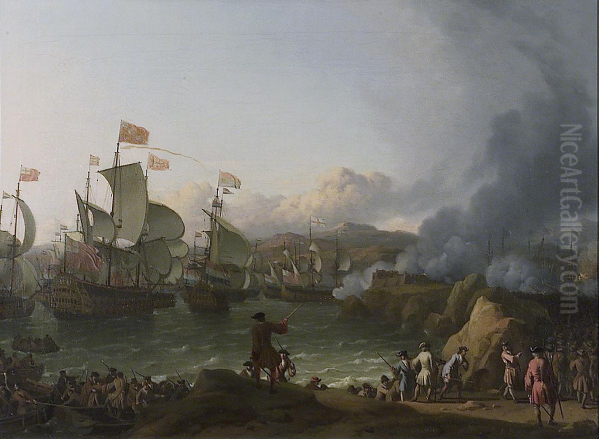 The Battle of Vigo Bay, 12 October 1702 Oil Painting by Ludolf Bakhuizen