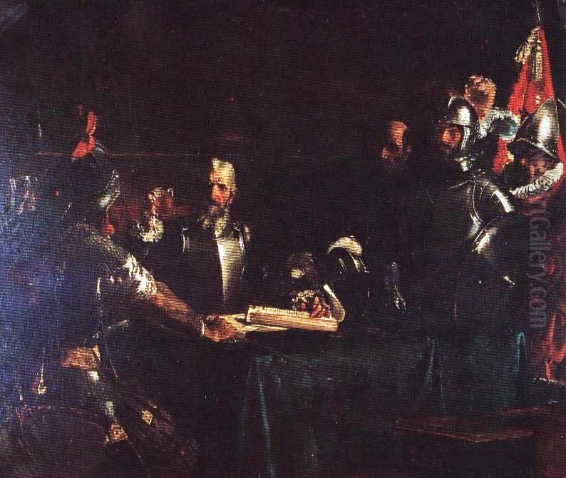 The Blood Compact Oil Painting by Juan Luna