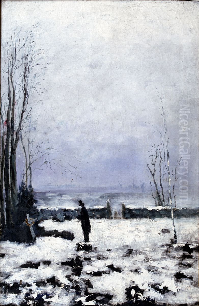 Kyrkogarden Oil Painting by Carl Fredrik Hill