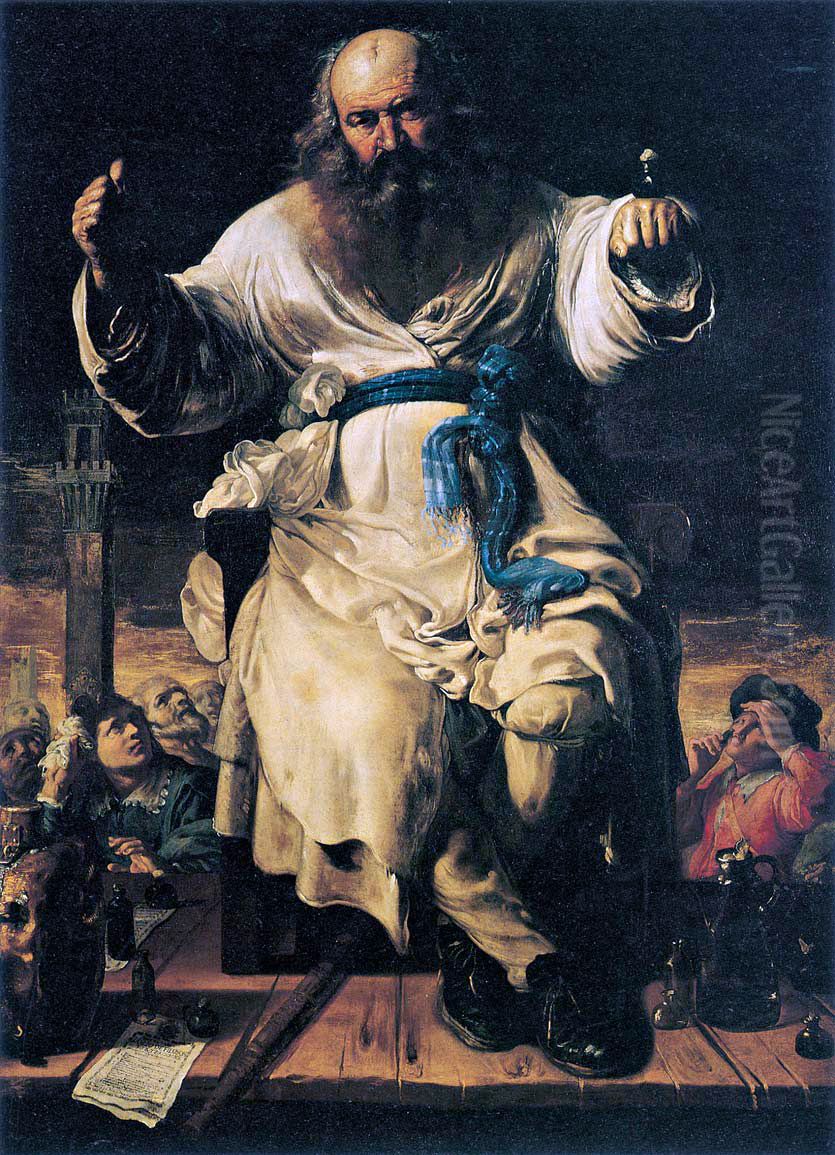 Il Ciarlatano Oil Painting by Bernardino Mei