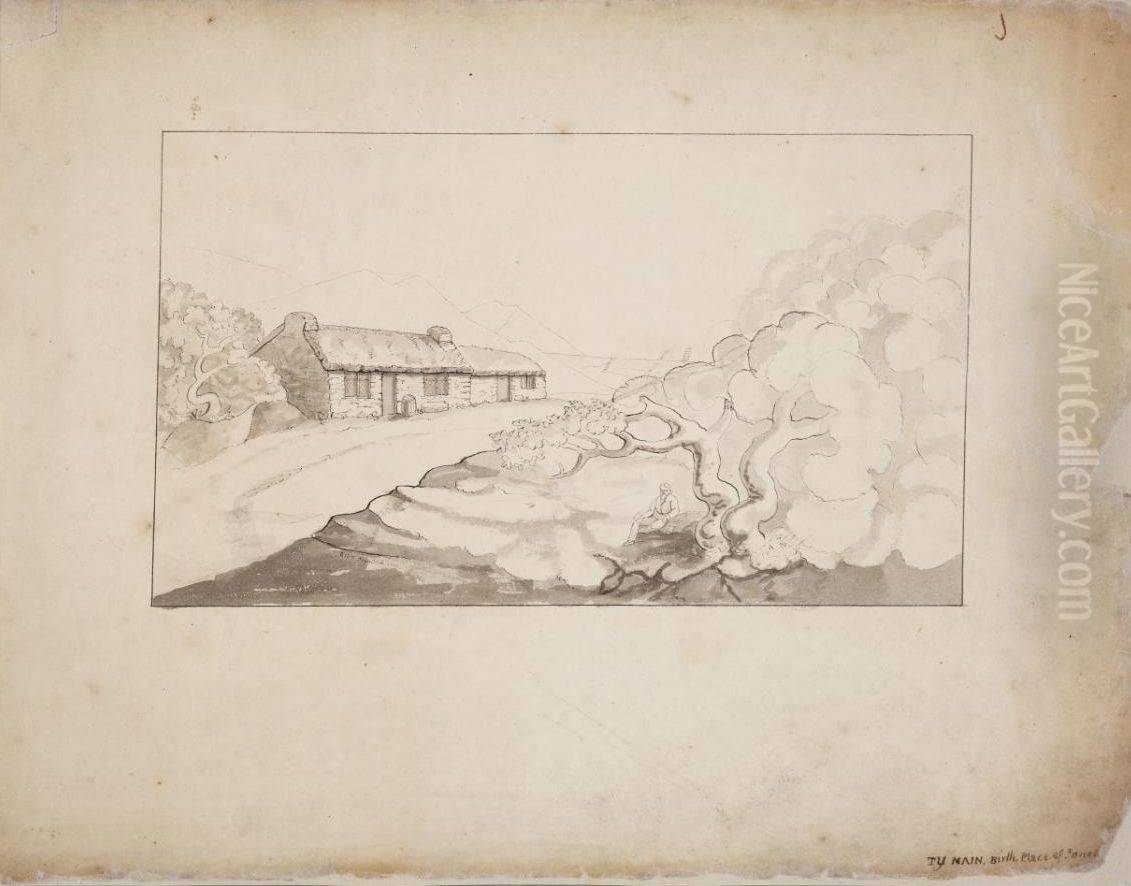 Ty Main, birth place of Jones Oil Painting by Ellis Owen Ellis