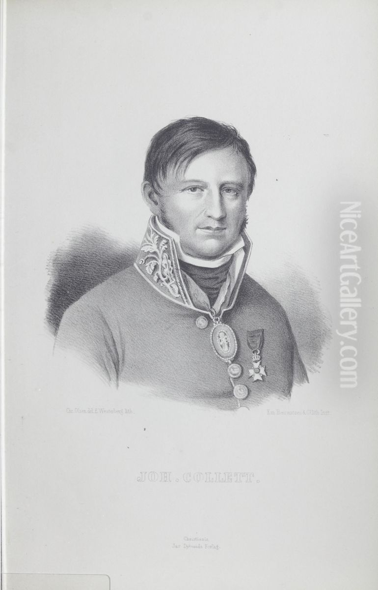 Johan Collett Oil Painting by Christian Olsen