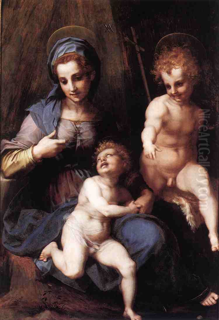 Madonna mit Hl. Johannes Oil Painting by Andrea Del Sarto