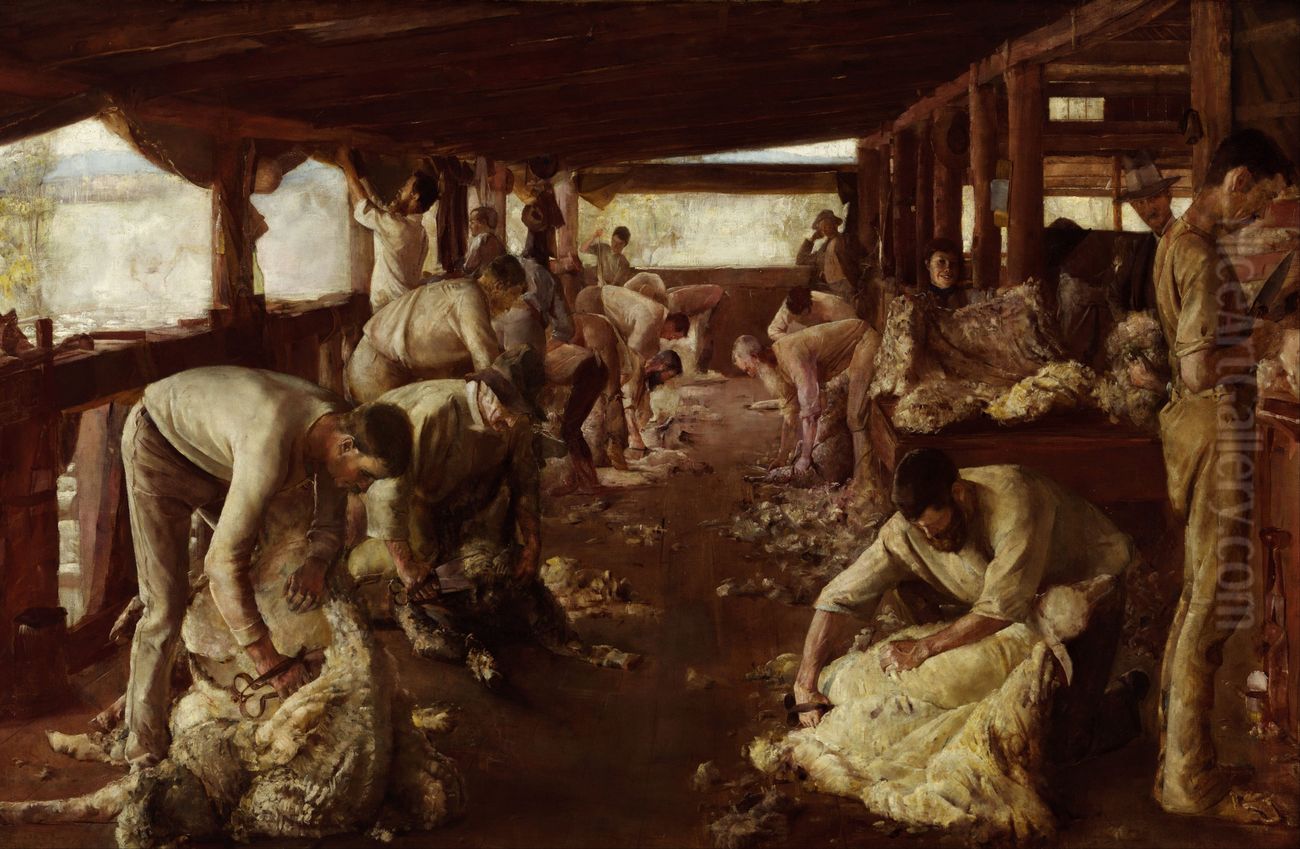 The Golden Fleece Oil Painting by Tom Roberts