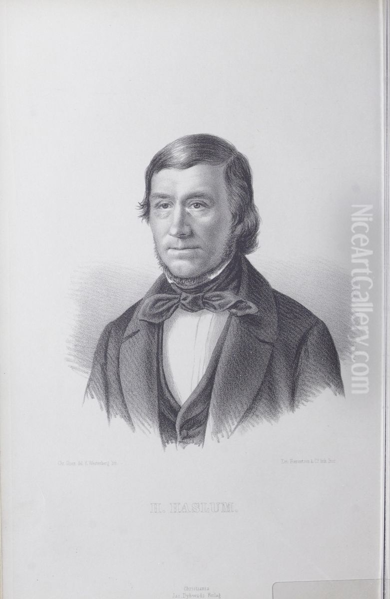 H. Haslum Oil Painting by Christian Olsen
