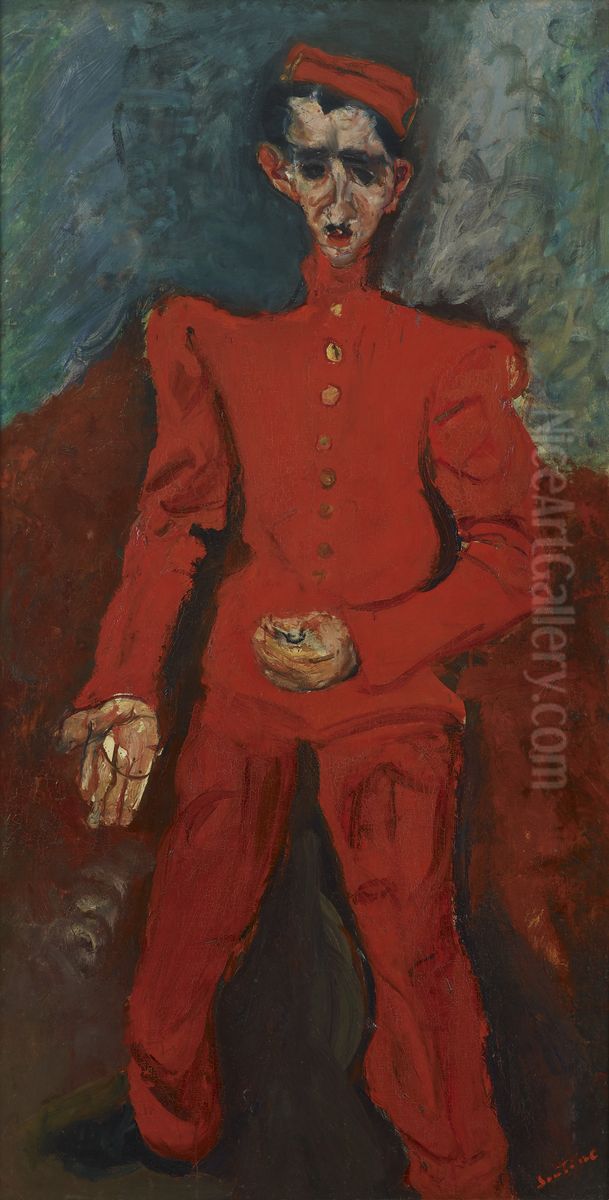 Page Boy at Maxim's Oil Painting by Chaim Soutine