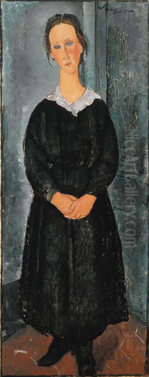La Jeune bonne (The Servant Girl) Oil Painting by Amedeo Modigliani