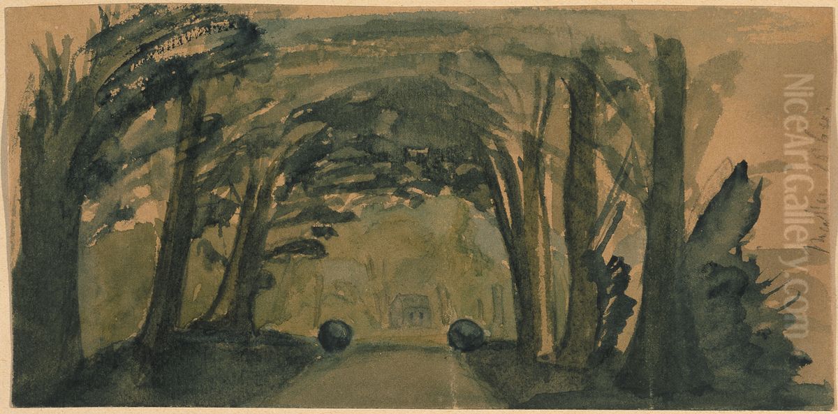 Mytton Hall Oil Painting by Francis Seymour Haden