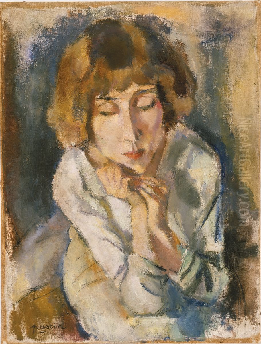 Portrait of Hermine David Oil Painting by Jules Pascin
