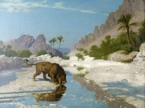 Lion in the Desert