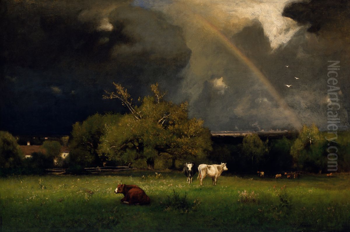 The Rainbow Oil Painting by George Inness