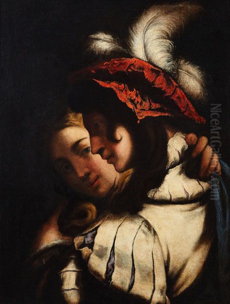 The lovers Oil Painting by Pietro della Vecchia