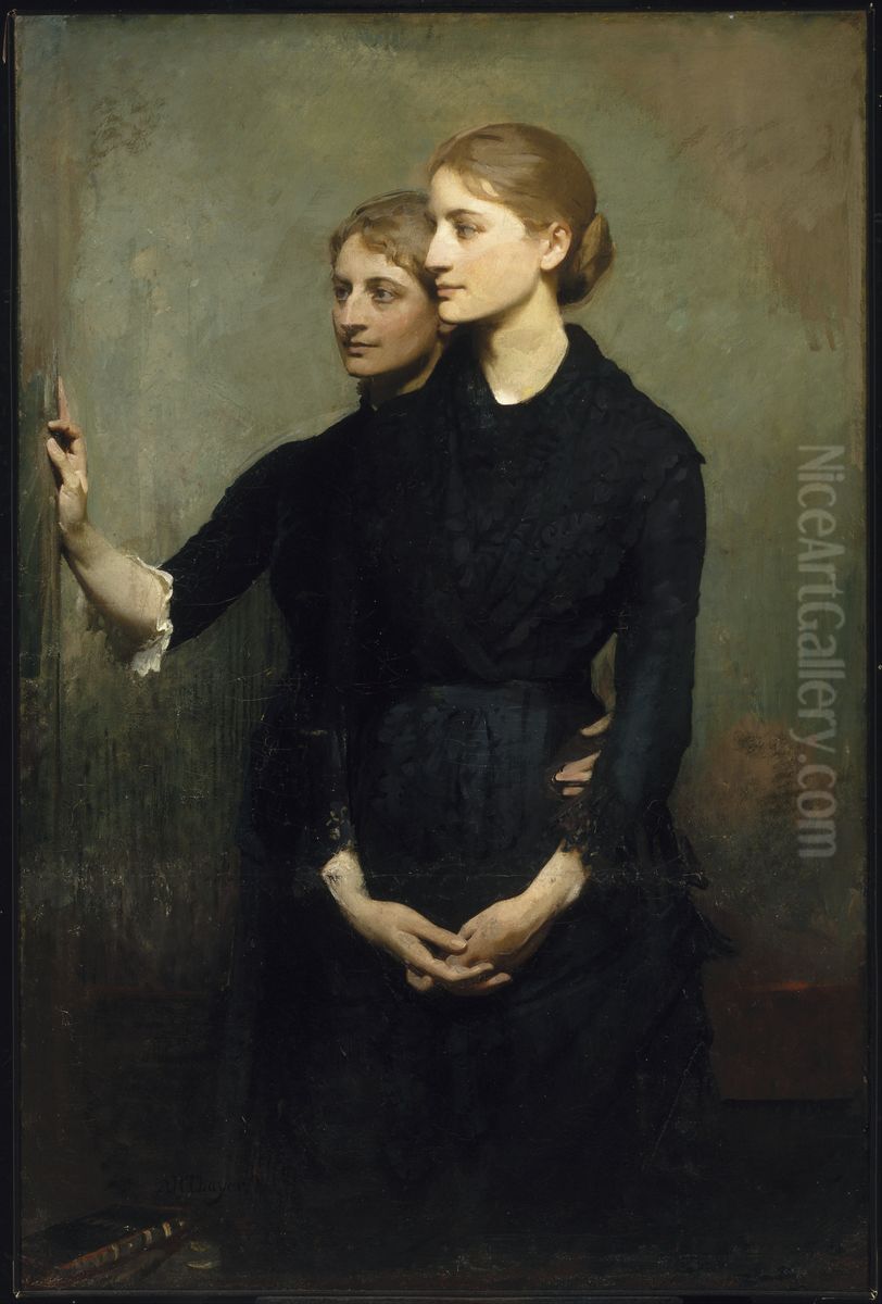 The Sisters Oil Painting by Abbott Handerson Thayer