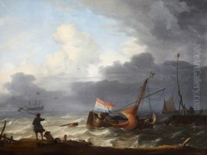 A Lugger Running into Harbour
