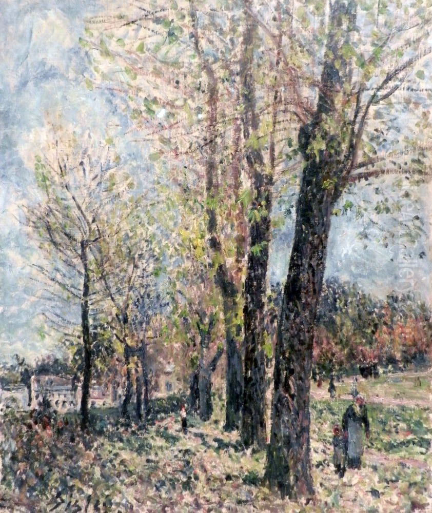 Paysage aux environs de Moret Oil Painting by Alfred Sisley