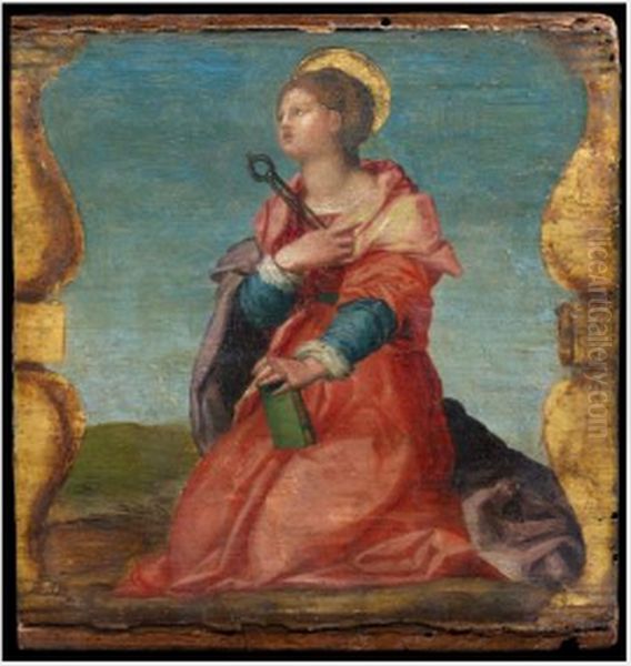Saint Apollonia Oil Painting by Maso da San Friano