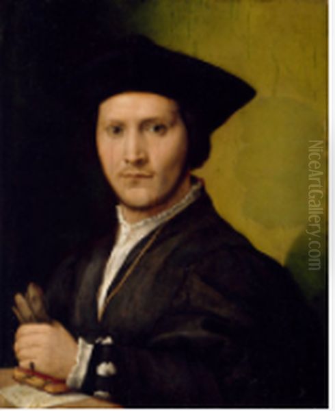 Portrait of a Young Man Oil Painting by Gianfrancesco Penni