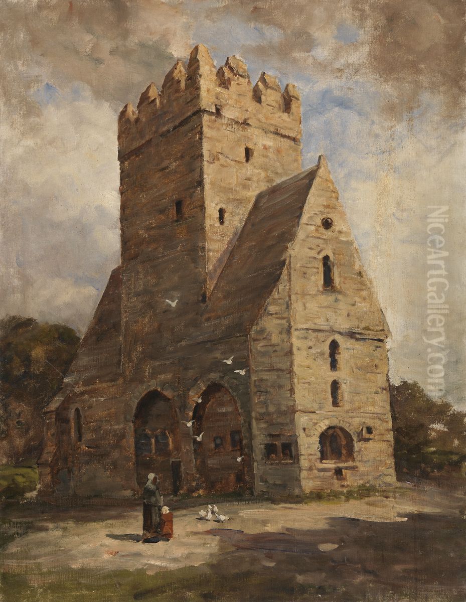 View of Saint Doulough's, Raheny Oil Painting by Nathaniel Hone the Younger