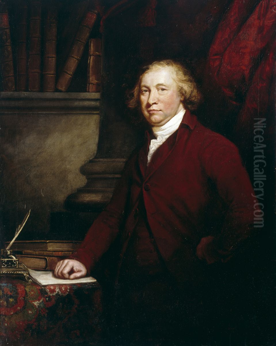 Portrait of Edmund Burke (1729-1797), Statesman, Orator and Writer Oil Painting by James Barry