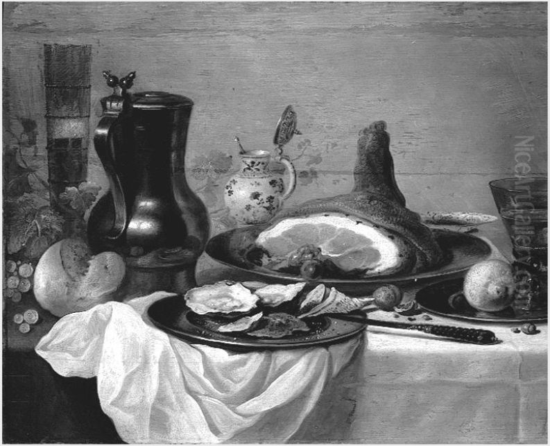 A Breakfast-piece Oil Painting by Pieter Claesz