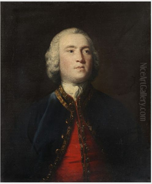 Portrait of Captain George Edgcumbe, later 1st Earl of Mount-Edgcumbe (1720-1795) Oil Painting by Of Sir Joshua Reynolds